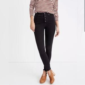 Madewell | 9" High Rise Black Skinny Jean Size 27
